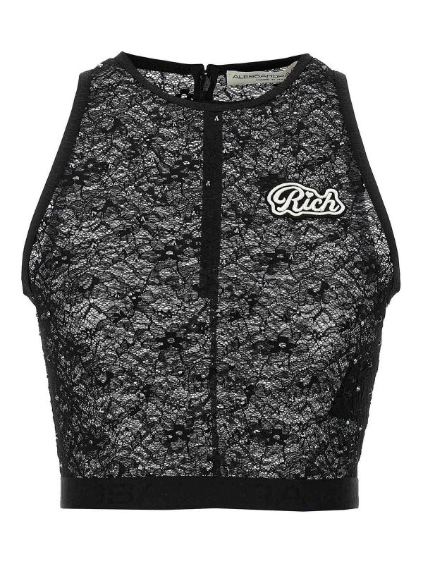 Alessandra Rich Top - Noir