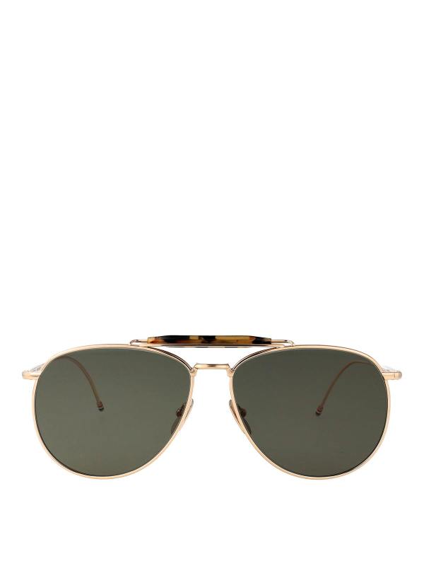 Thom Browne Lunettes De Soleil - Or