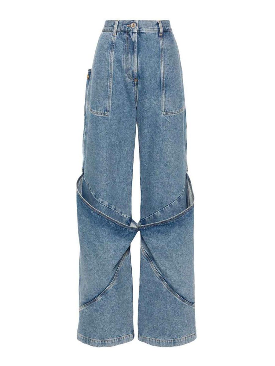 The Attico Jean Bootcut - Bleu