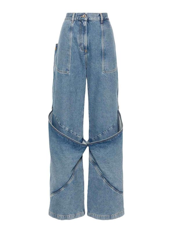 The Attico Jean Bootcut - Bleu