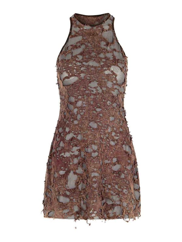 Diesel Robe Courte - Marron