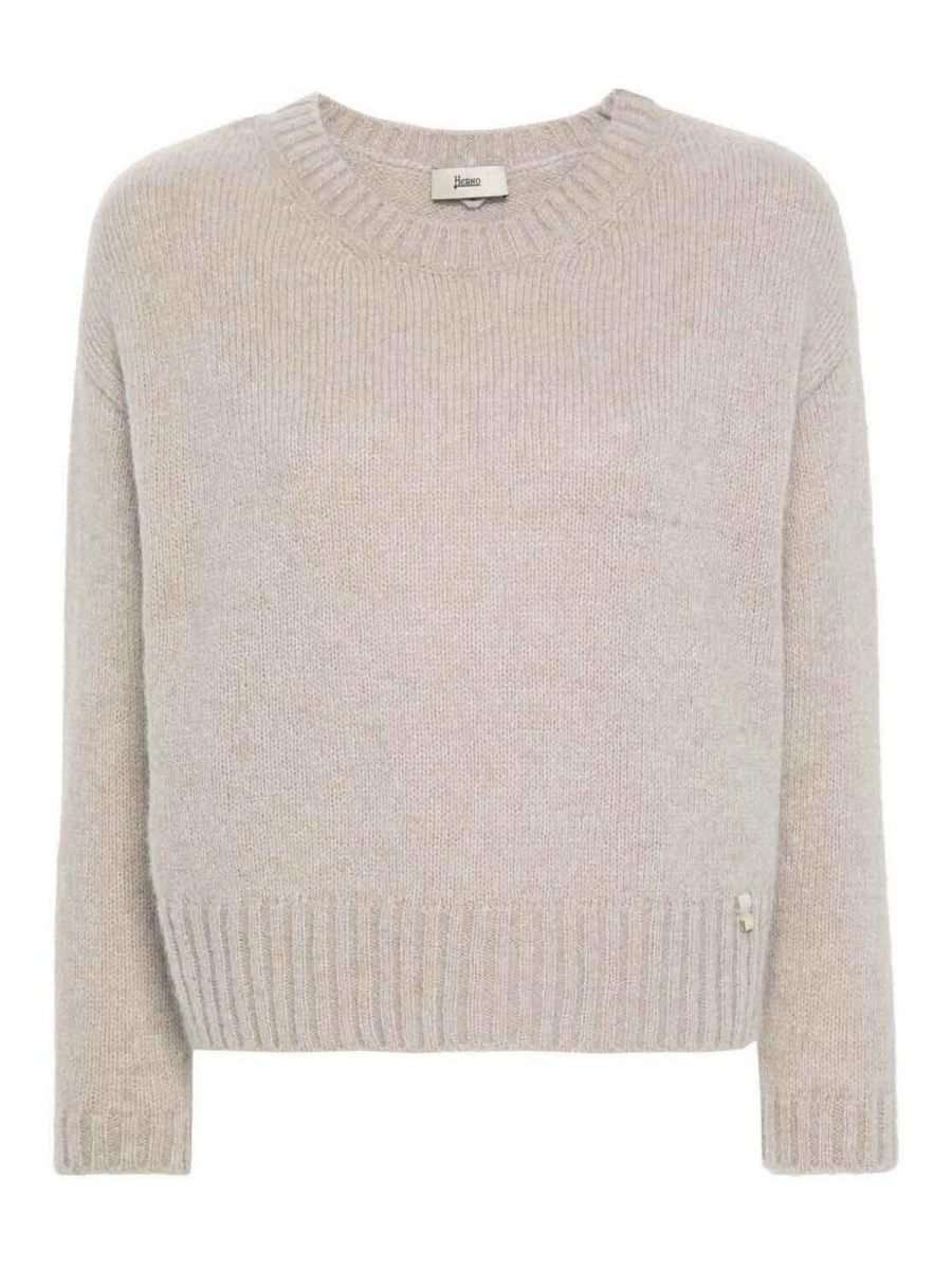 Herno Pull Col Rond - Blanc
