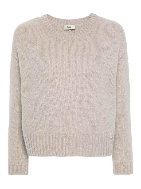 Herno Pull Col Rond - Blanc