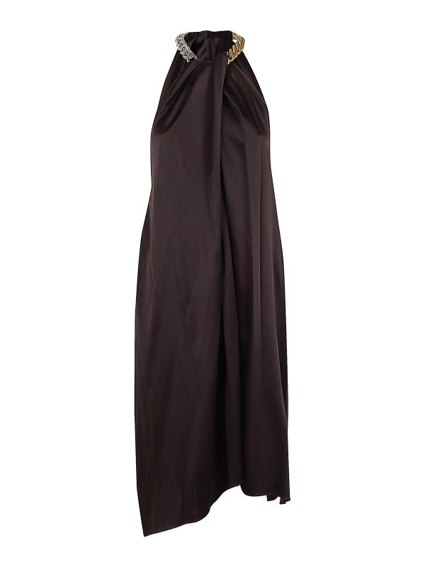 Stella Mccartney Robe Au Genou - Marron
