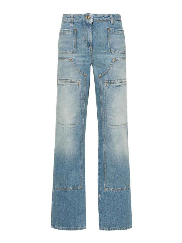 Palm Angels Jean Droit - Bleu