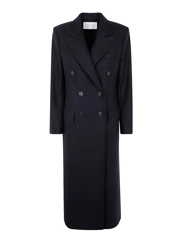 Harris Wharf London Manteau Long - Bleu