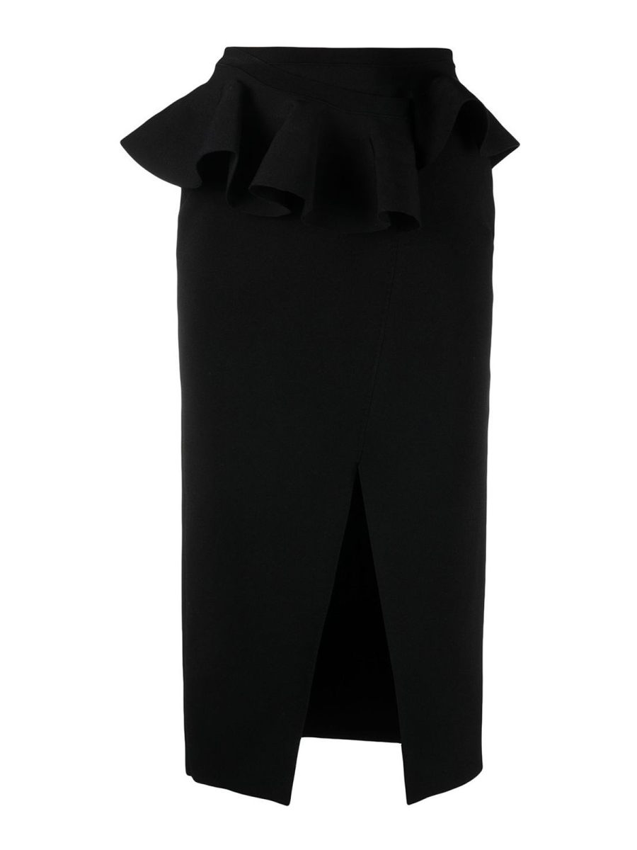 Alexander Mcqueen Jupe Midi - Noir