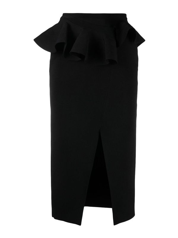 Alexander Mcqueen Jupe Midi - Noir