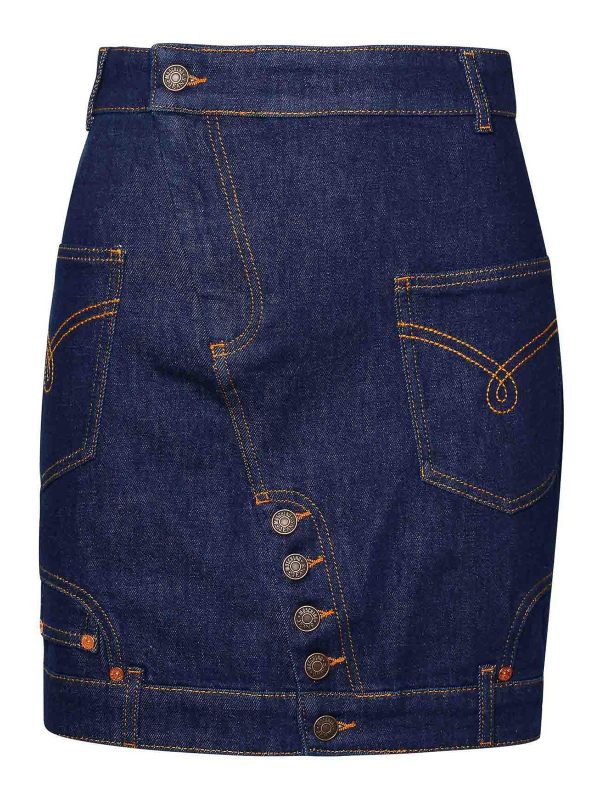 Moschino Jeans Jupe Midi - Bleu