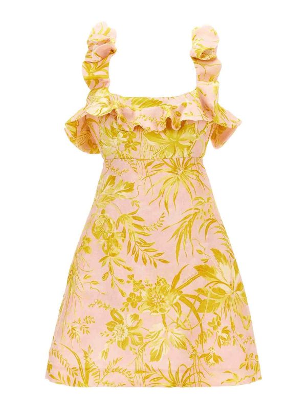 Zimmermann Robe Au Genou - Golden Ruffle