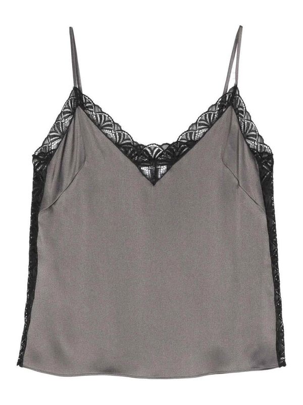 Alberta Ferretti Top - Gris