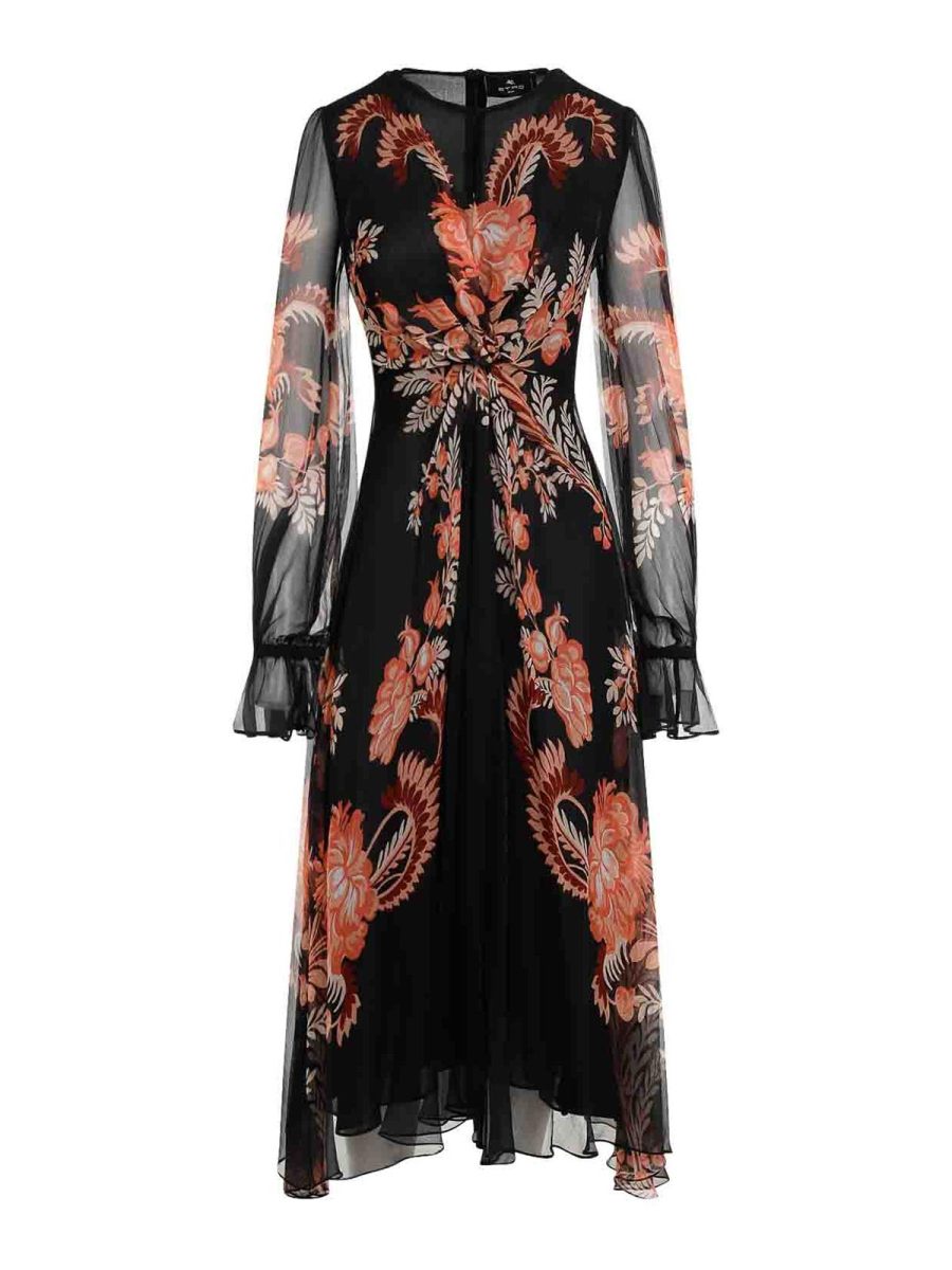 Etro Robe Au Genou - Noir