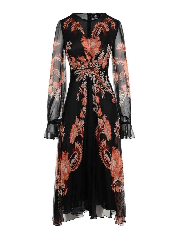 Etro Robe Au Genou - Noir