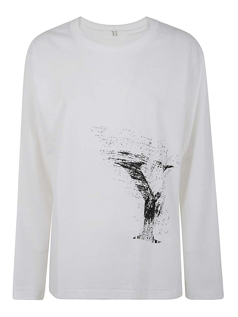 Y'S Pull Col Rond - Blanc