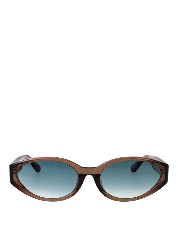 Linda Farrow Lunettes De Soleil - Marron