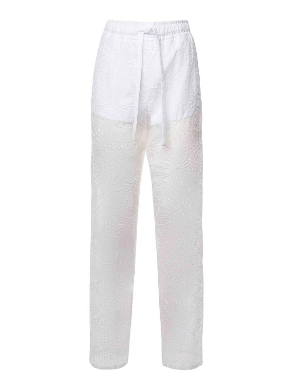 Genny Pantalons Décontractés - Blanc