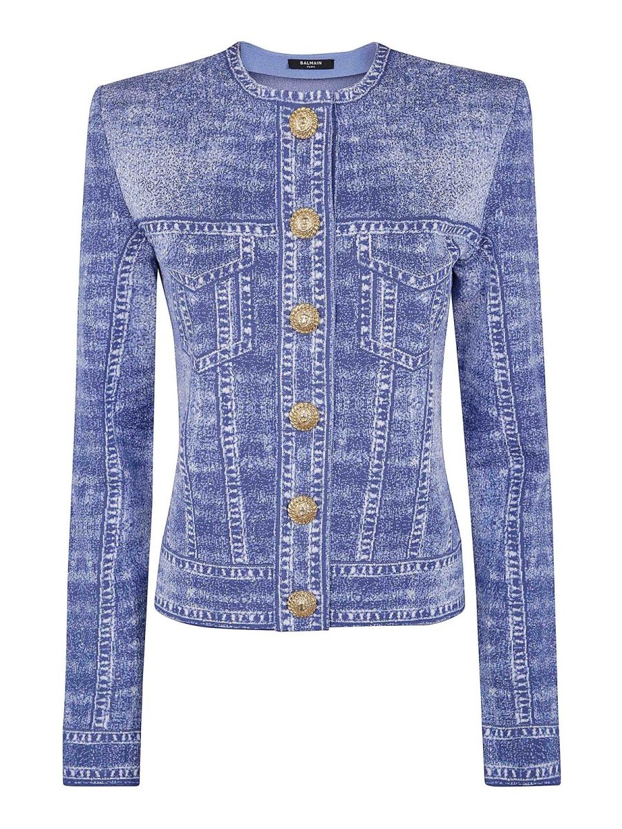 Balmain Cardigan - Bleu