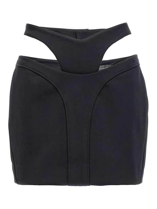 Mugler Jupe Midi - Noir