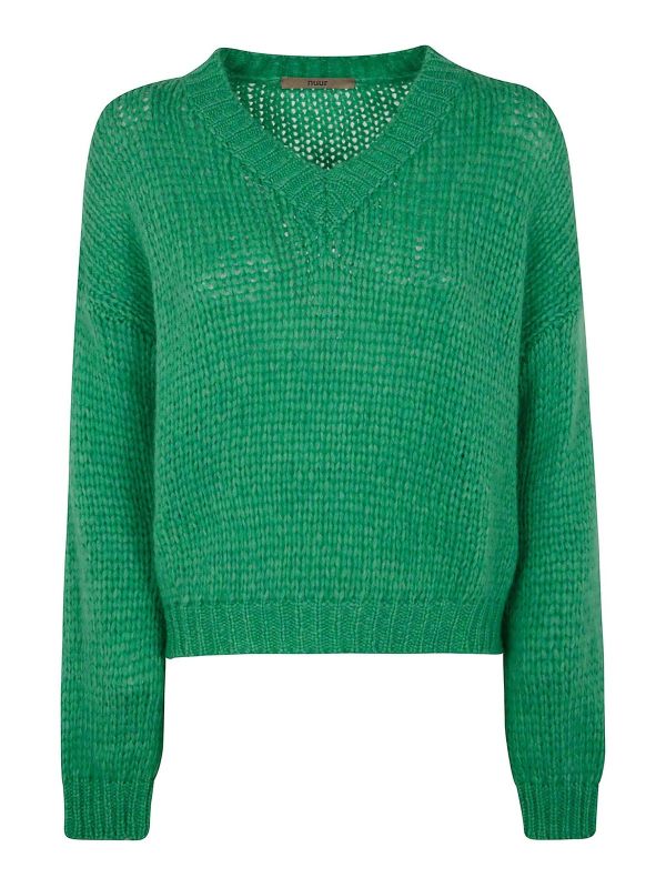 Nuur Pull À Col V - Vert