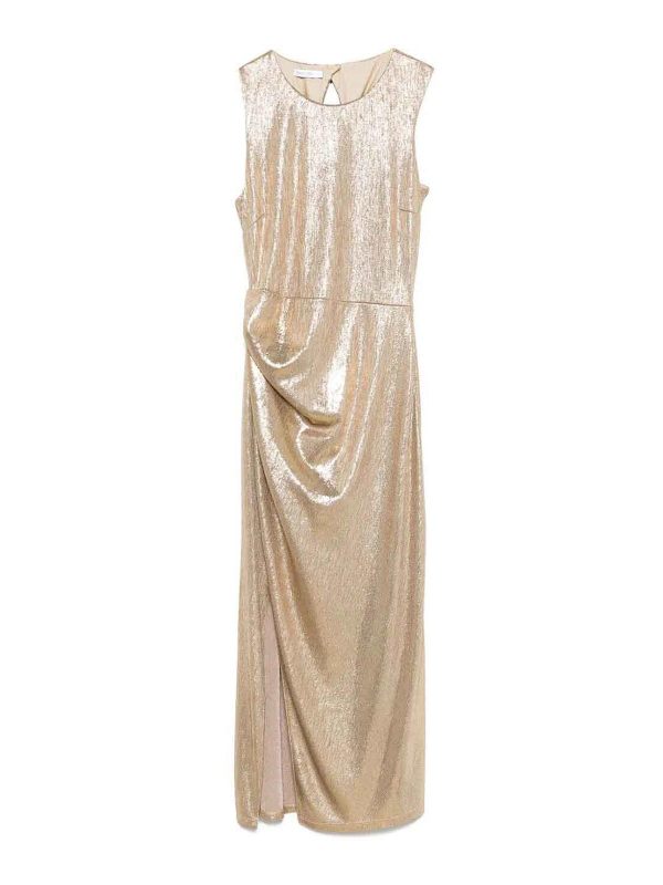 Patrizia Pepe Robe Au Genou - Or