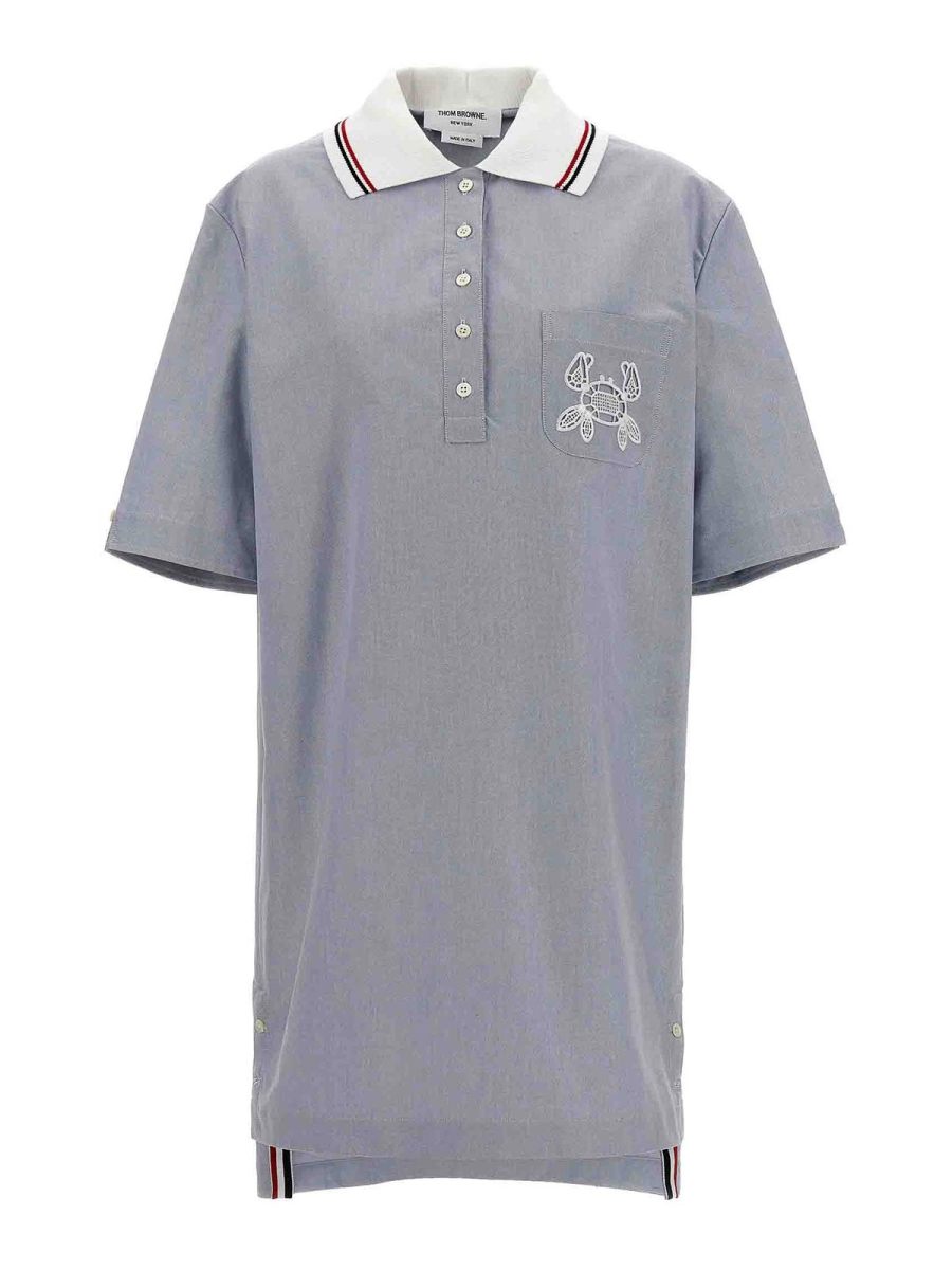 Thom Browne Robe Au Genou - Bleu Clair