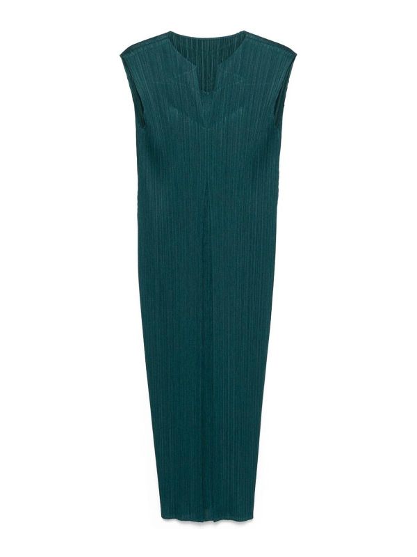Pleats Please Issey Miyake Robe Au Genou - Blanc