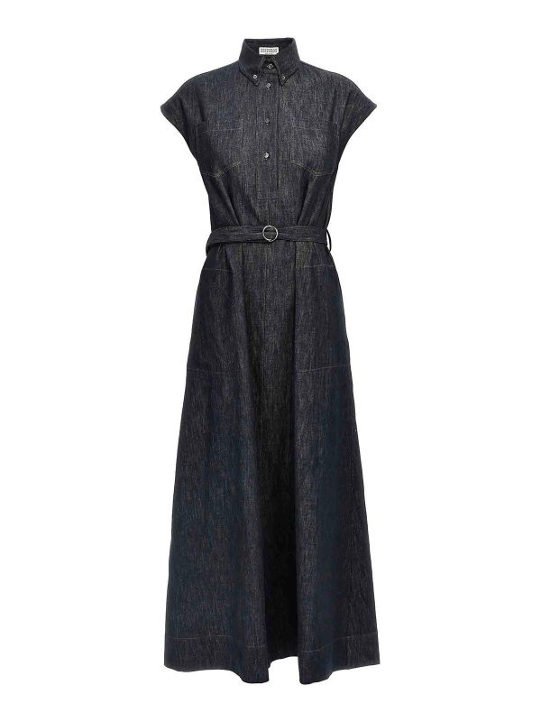 Brunello Cucinelli Maxi Robe - Bleu