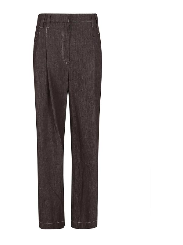 Brunello Cucinelli Jean Droit - Marron