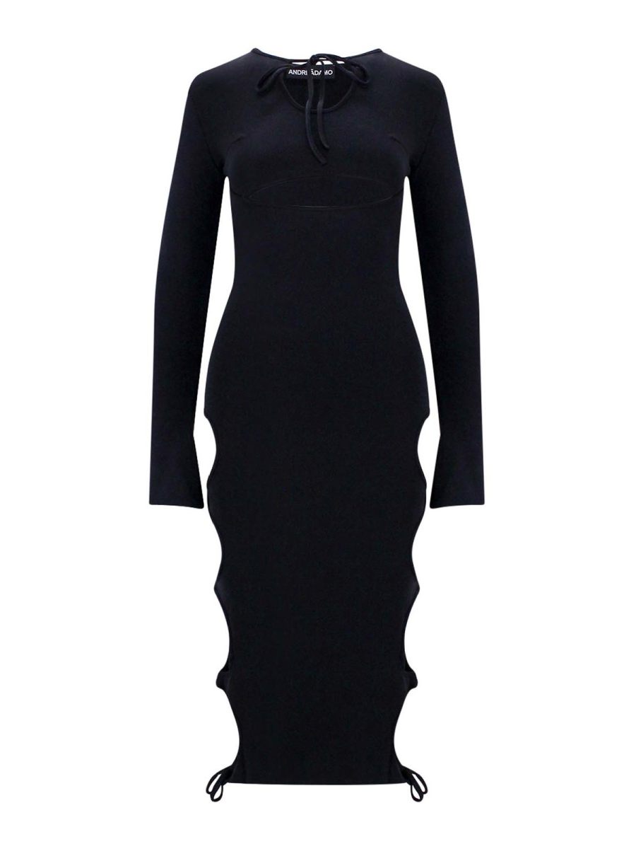 Andreādamo Robe Au Genou - Noir