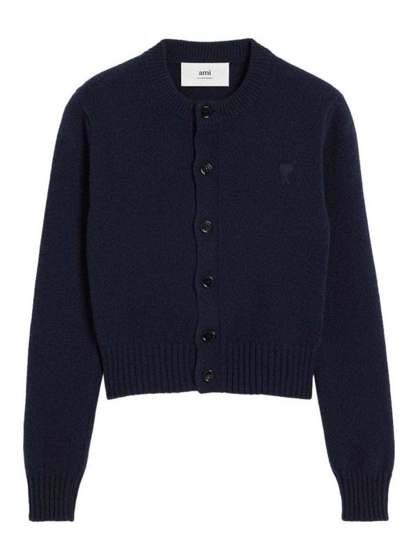 Ami Paris Cardigan - Bleu