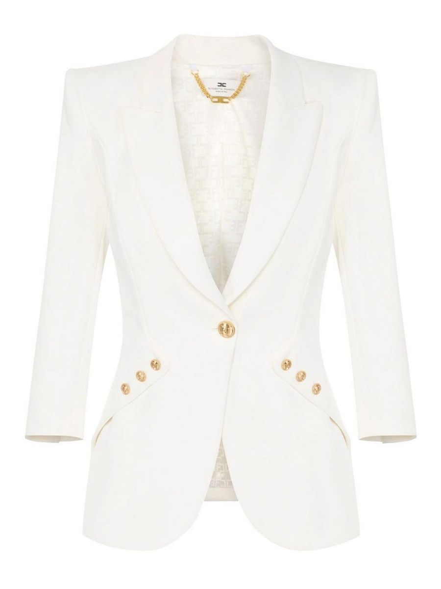 Elisabetta Franchi Veste Casual - Blanc