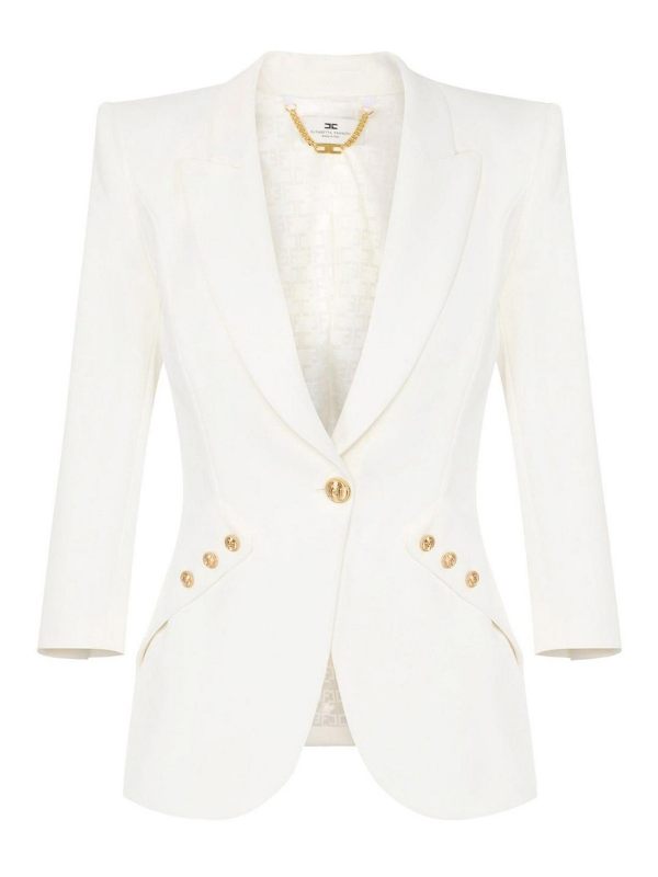 Elisabetta Franchi Veste Casual - Blanc