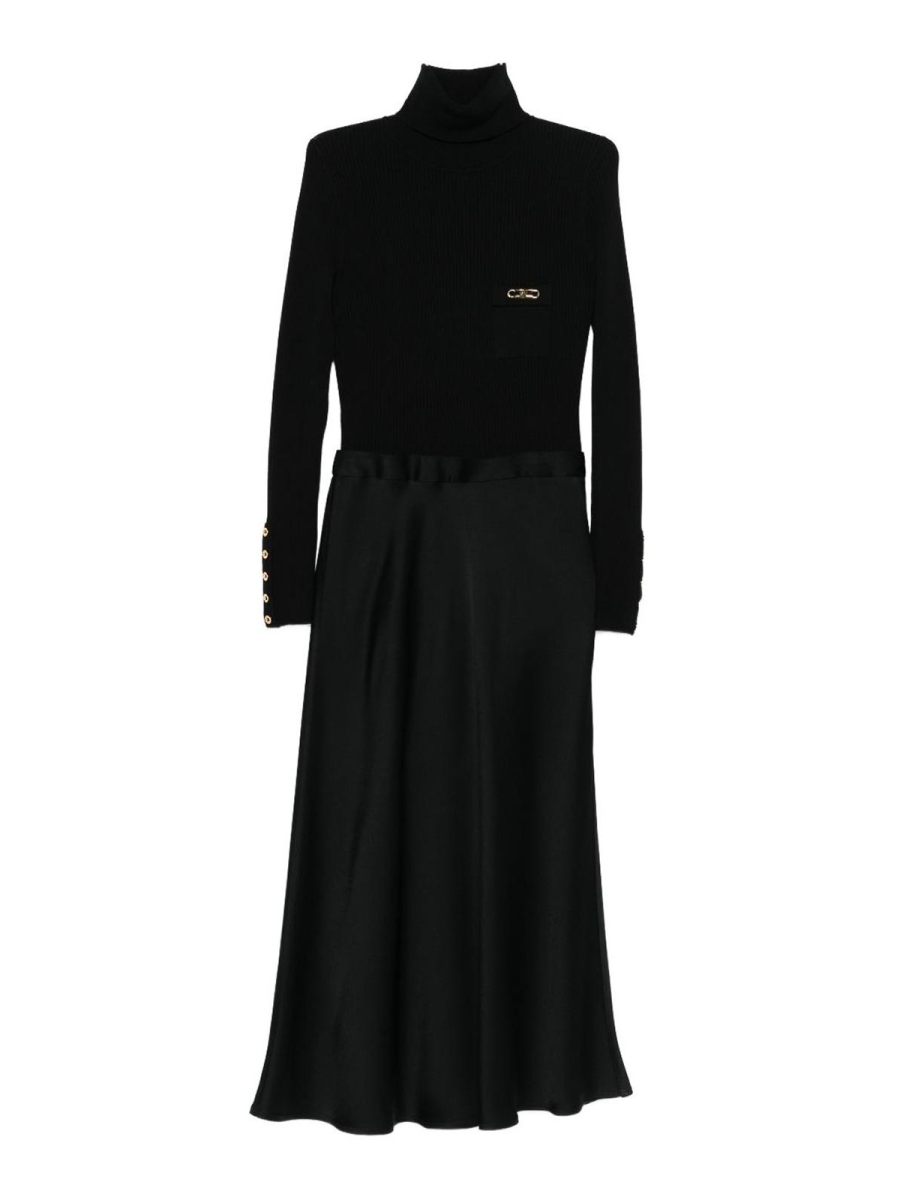Elisabetta Franchi Robe Au Genou - Noir