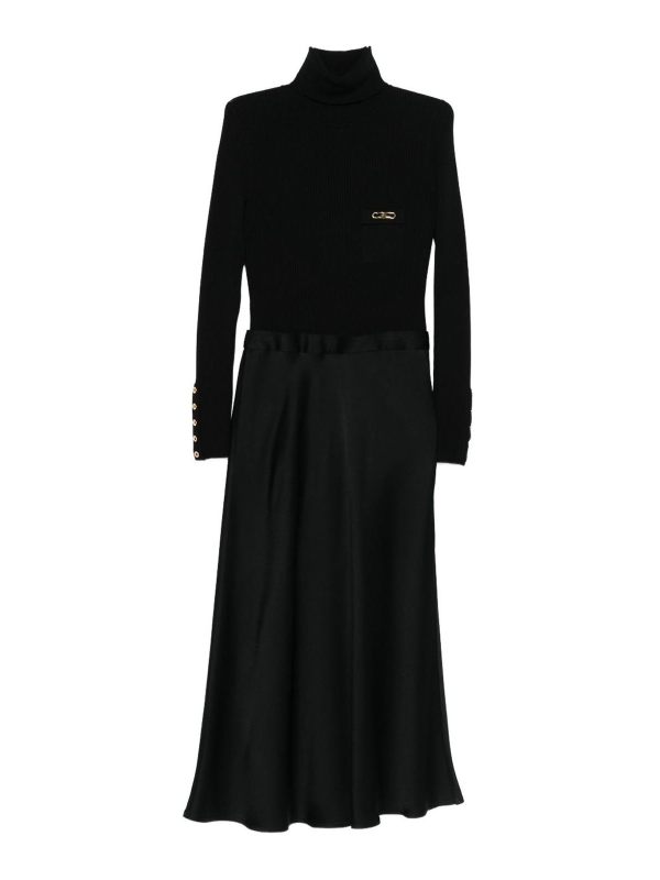 Elisabetta Franchi Robe Au Genou - Noir