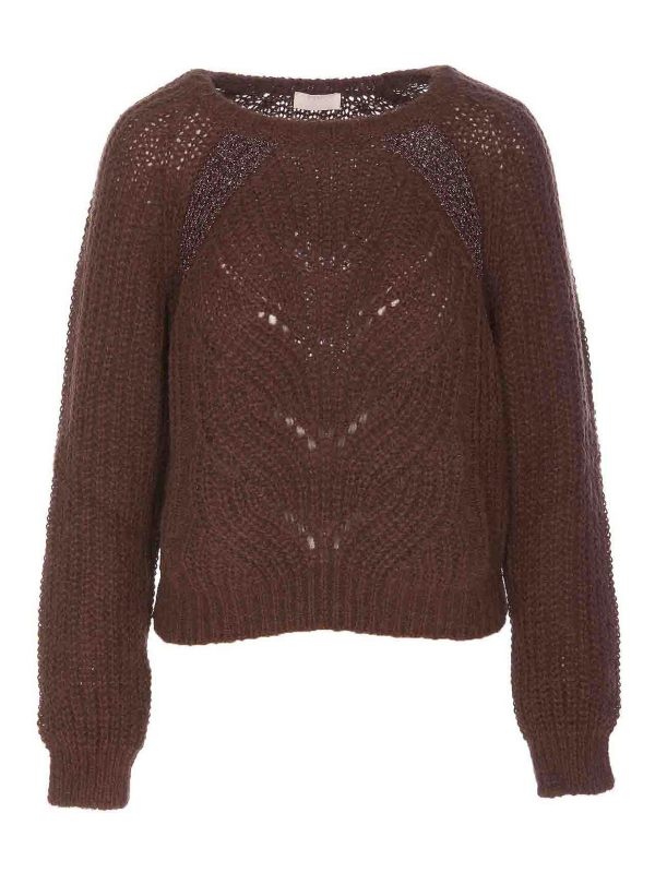 Liu Jo Pull Col Rond - Marron