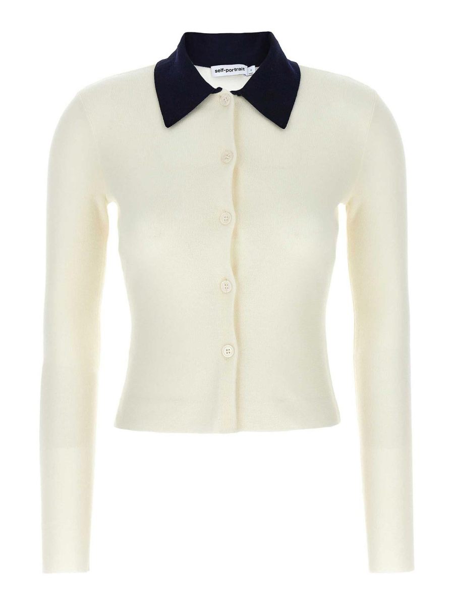 Self Portrait Cardigan - Blanc