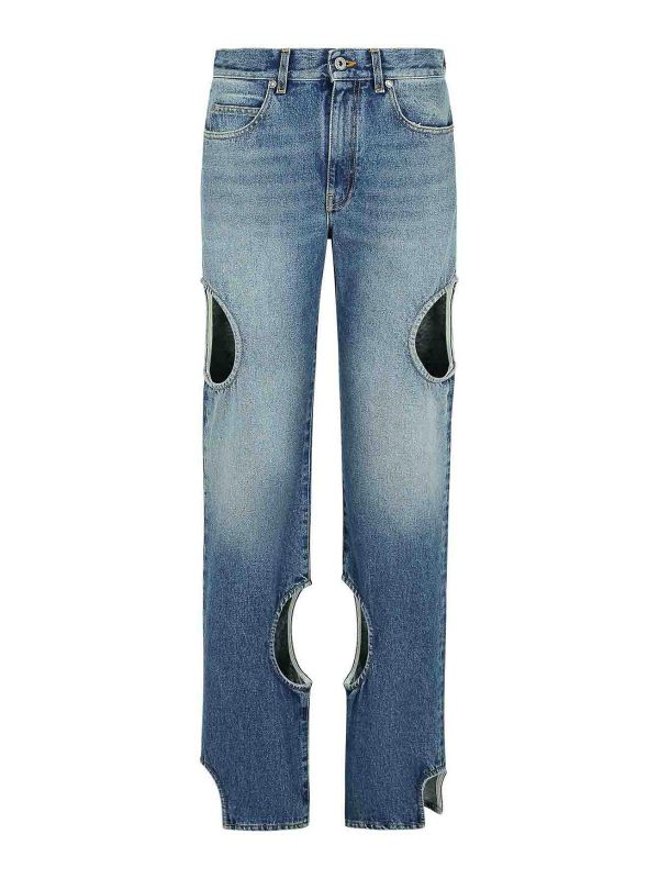 Off-White Jean Bootcut - Bleu