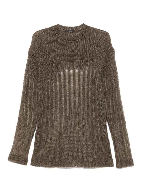 Ann Demeulemeester Pull Col Rond - Marron