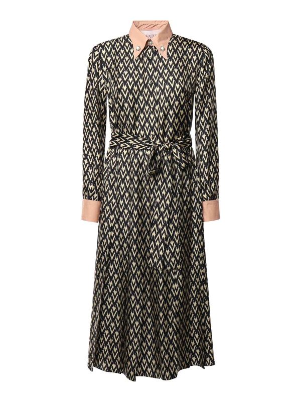 Valentino Garavani Robe Au Genou - Noir