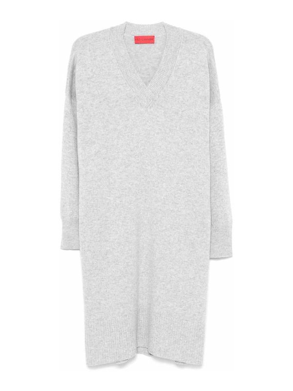 Wild Cashmere Robe Au Genou - Gris