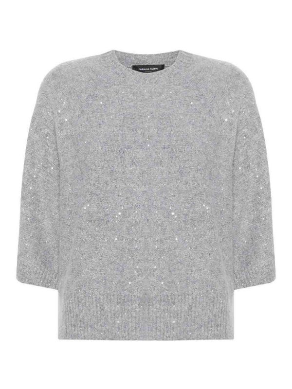Fabiana Filippi Pull Col Rond - Gris