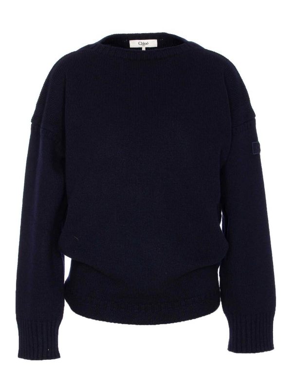 Chloe' Pull Col Rond - Bleu