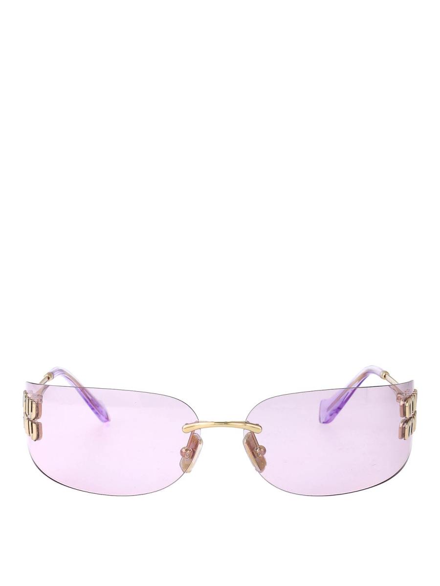 Miu Miu Lunettes De Soleil - Or