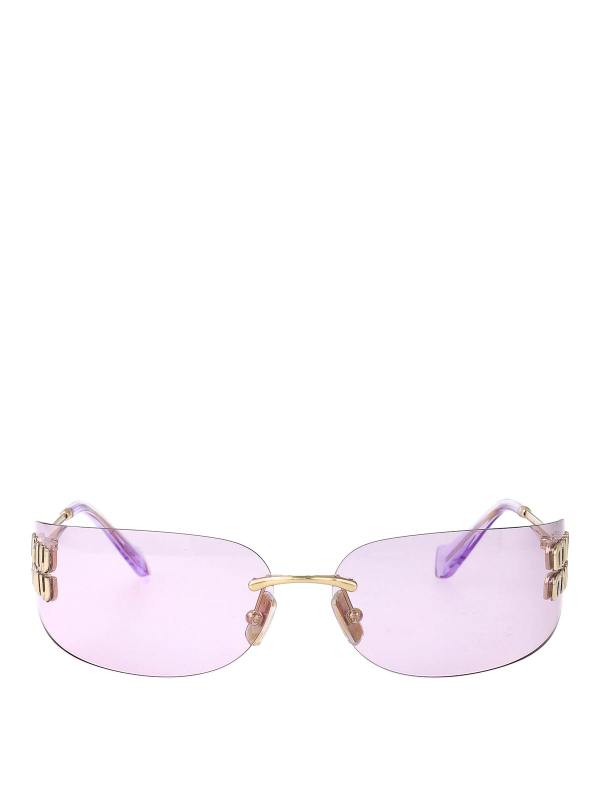 Miu Miu Lunettes De Soleil - Or
