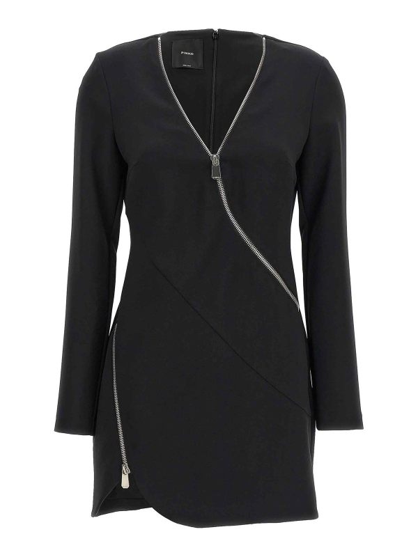 Pinko Robe Au Genou - Noir