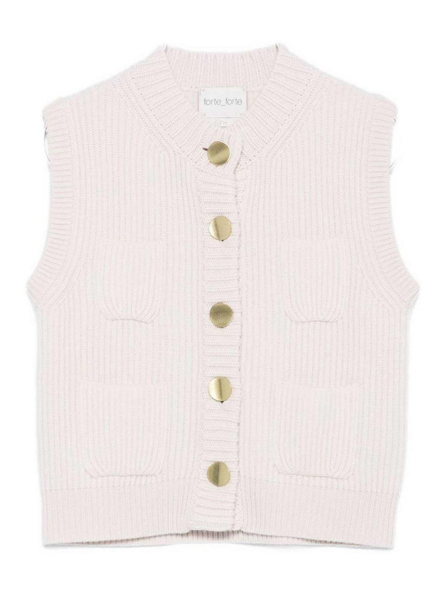 Forte Forte Pull Col Rond - Blanc