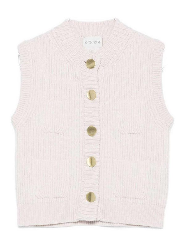 Forte Forte Pull Col Rond - Blanc