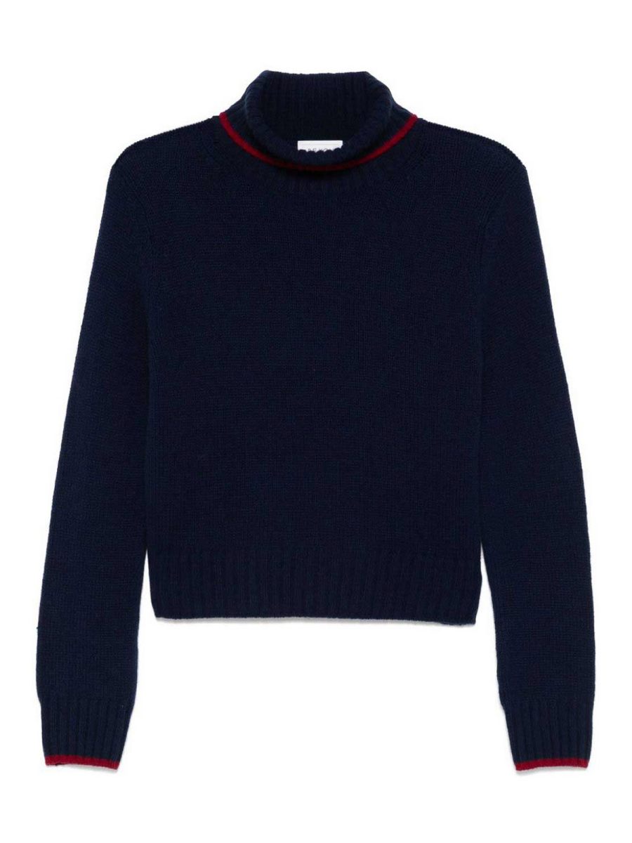 Be You Pull Col Roulé - Rouge Brun