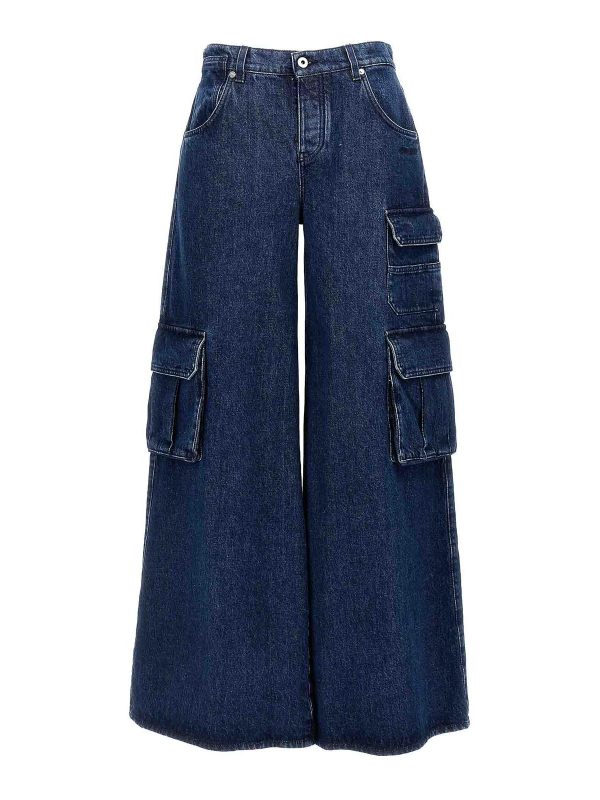 Off-White Jean Bootcut - Bleu