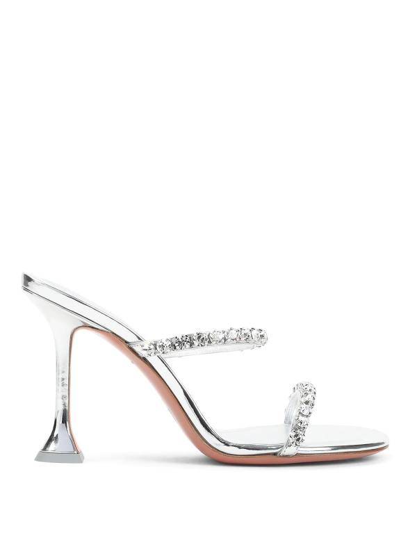 Amina Muaddi Mocassins - Argent